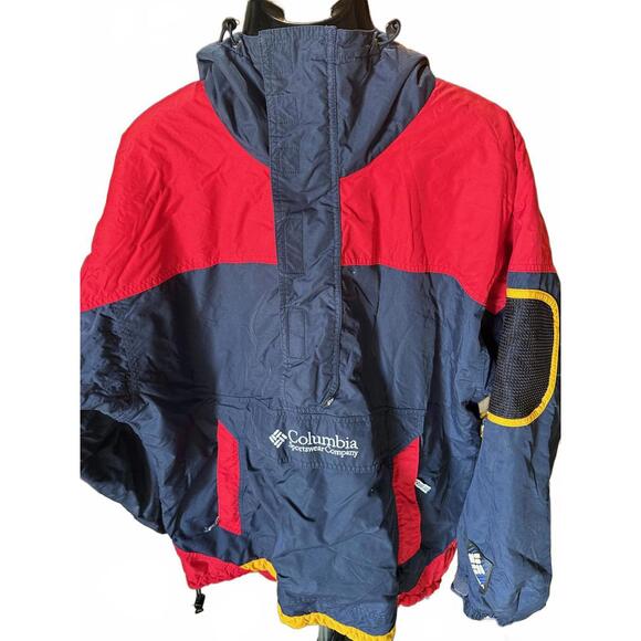 Vintage Columbia tri-color anorak jacket men’s L